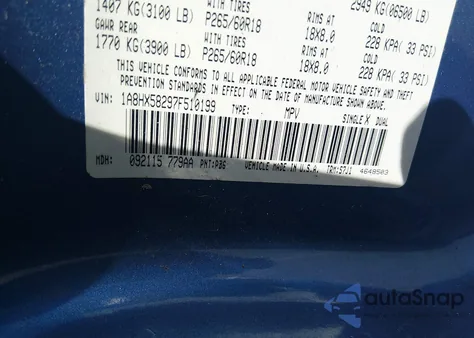 2007 Chrysler Aspen Limited z USA, uszkodzony, nr VIN 1A8HX58297F510199